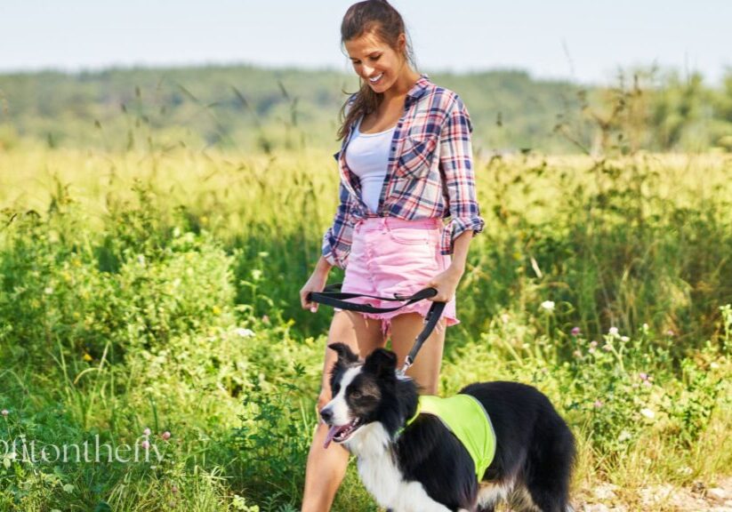 Activities of Daily Living for Weight Loss - Woman walking with pet